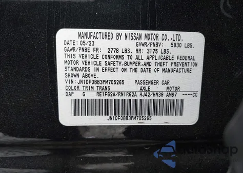 2023 Nissan Ariya Evolve+ z USA, uszkodzony, nr VIN JN1DF0BB3PM705265